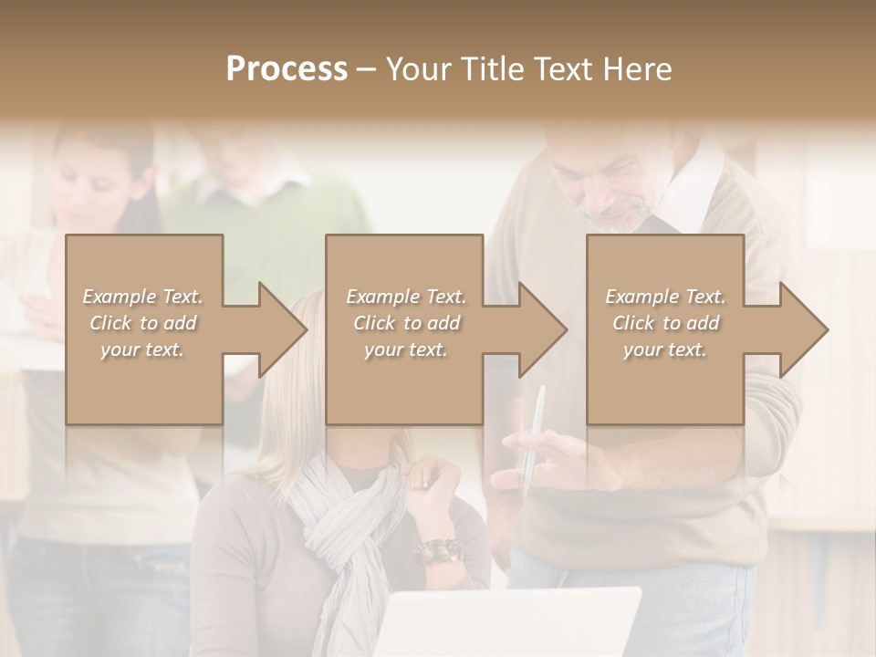 Jump Caucasian Couple PowerPoint Template