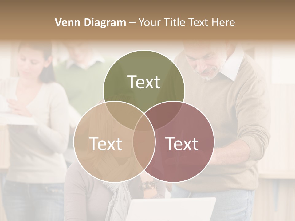 Jump Caucasian Couple PowerPoint Template