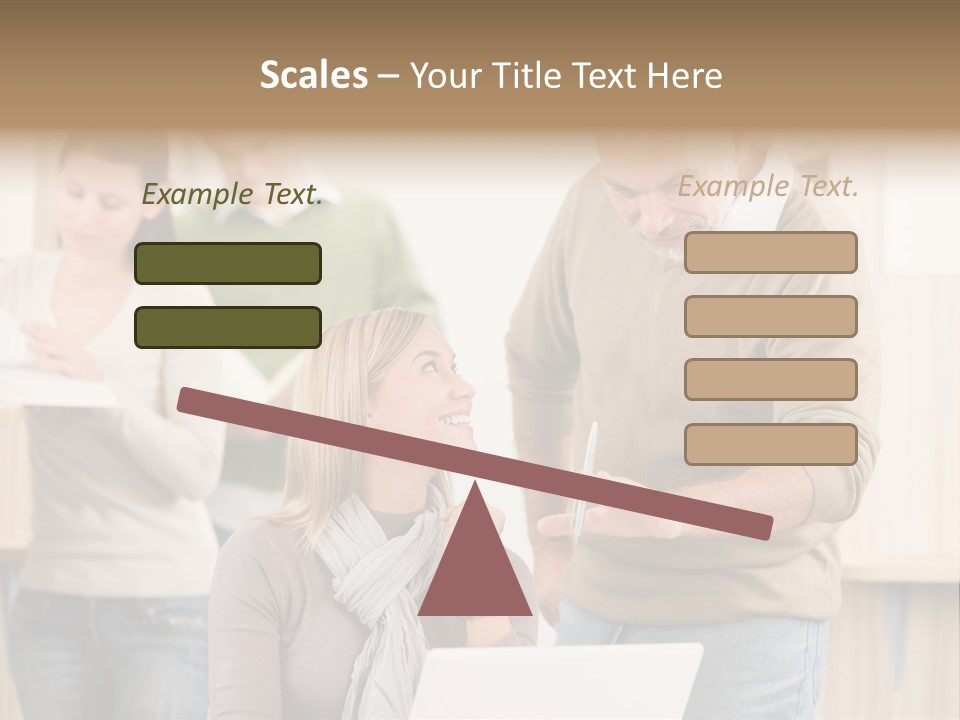 Jump Caucasian Couple PowerPoint Template