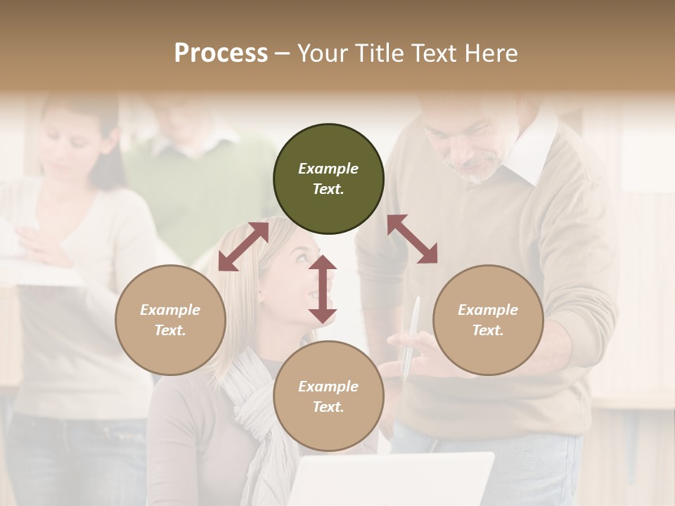 Jump Caucasian Couple PowerPoint Template