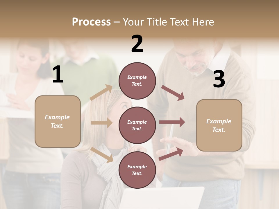 Jump Caucasian Couple PowerPoint Template