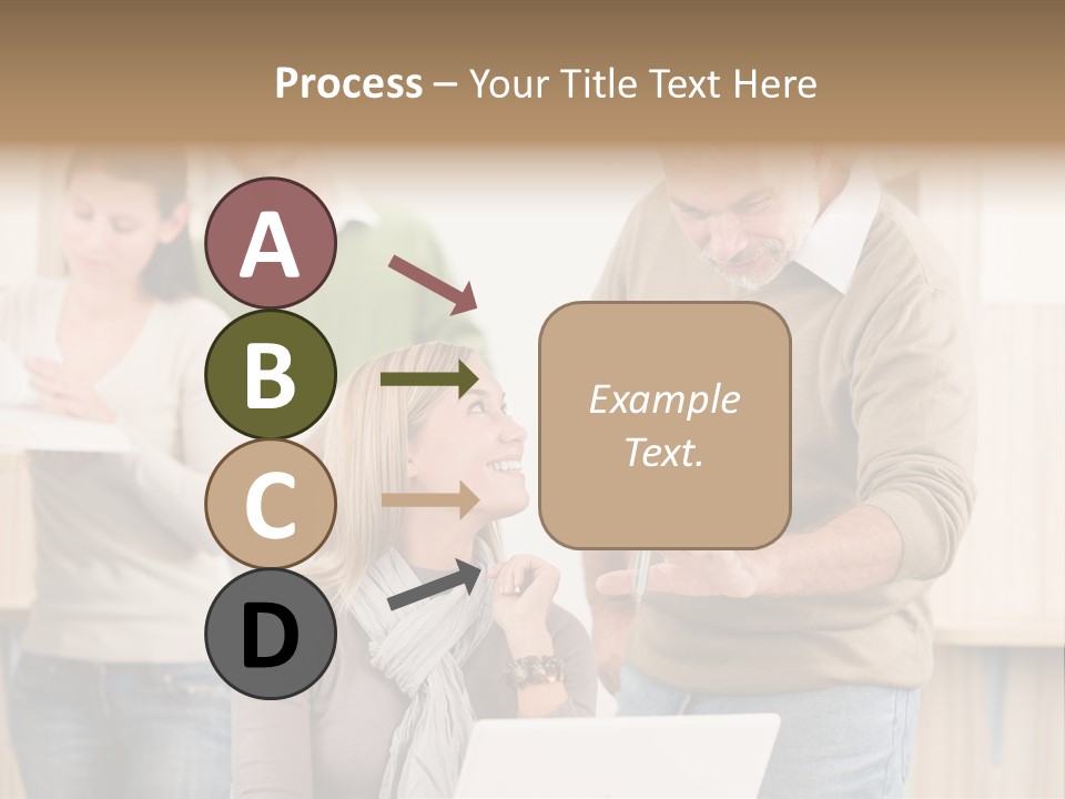 Jump Caucasian Couple PowerPoint Template