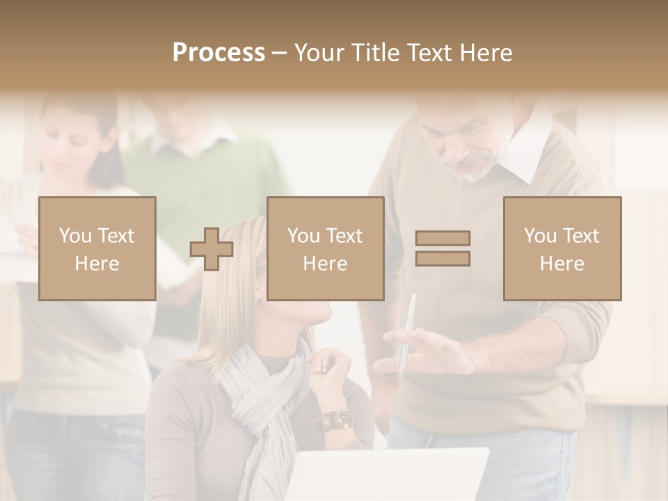 Jump Caucasian Couple PowerPoint Template