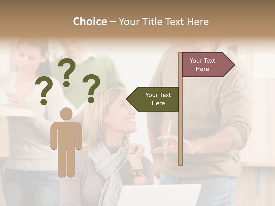 Jump Caucasian Couple PowerPoint Template