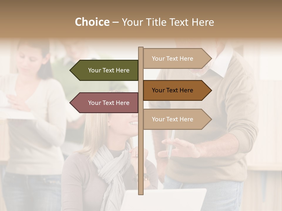 Jump Caucasian Couple PowerPoint Template