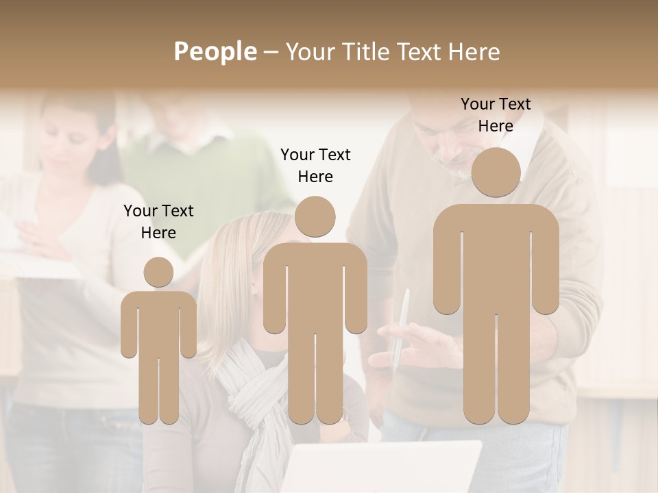 Jump Caucasian Couple PowerPoint Template