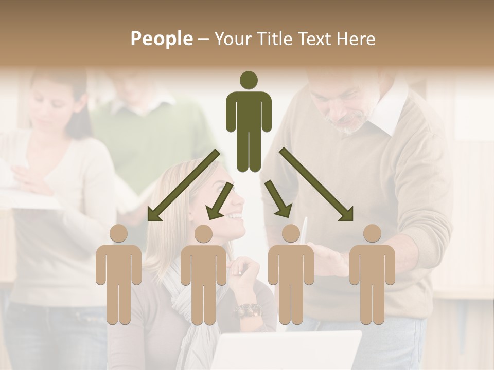 Jump Caucasian Couple PowerPoint Template