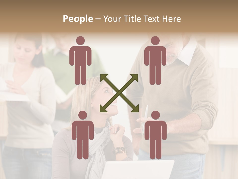 Jump Caucasian Couple PowerPoint Template