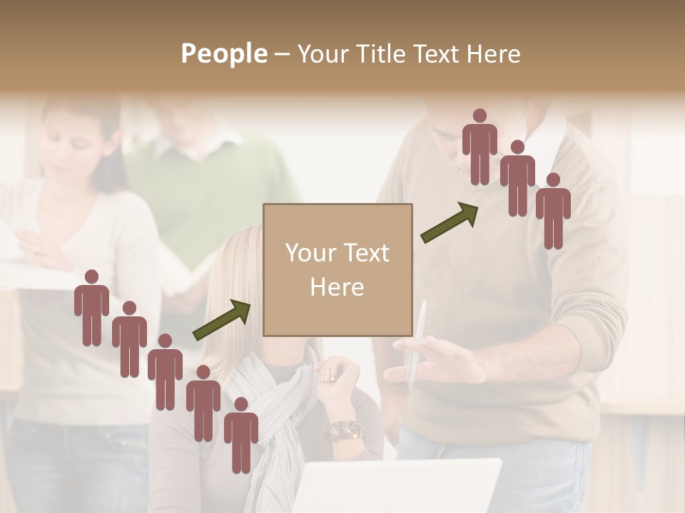 Jump Caucasian Couple PowerPoint Template