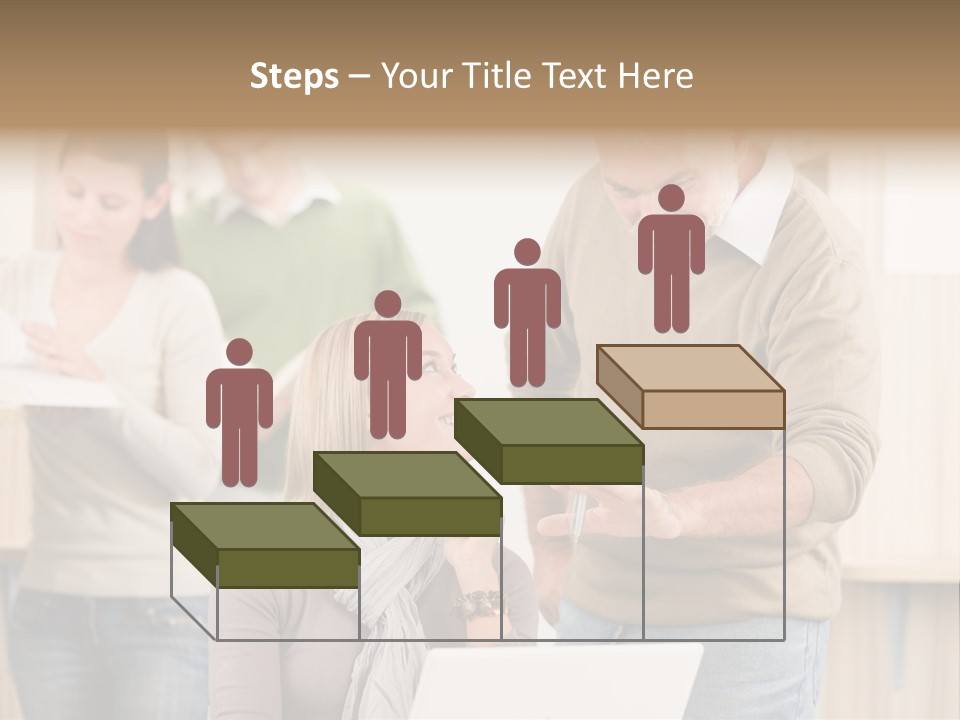 Jump Caucasian Couple PowerPoint Template