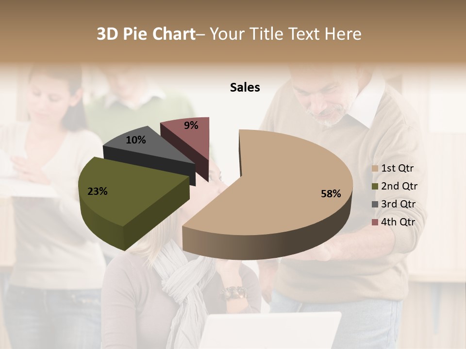 Jump Caucasian Couple PowerPoint Template