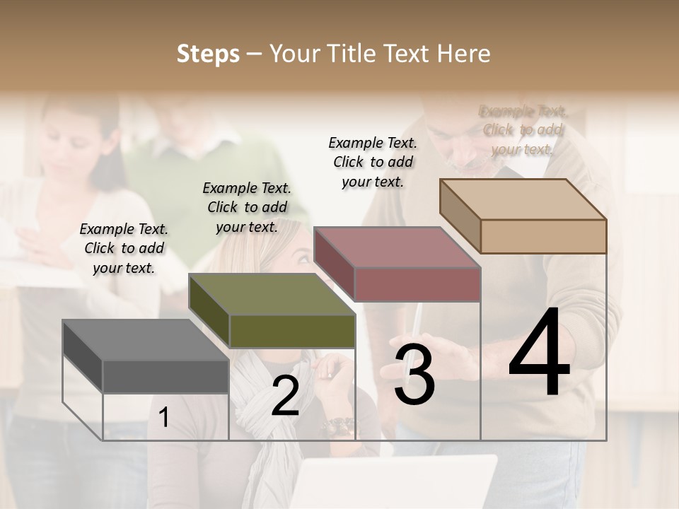 Jump Caucasian Couple PowerPoint Template