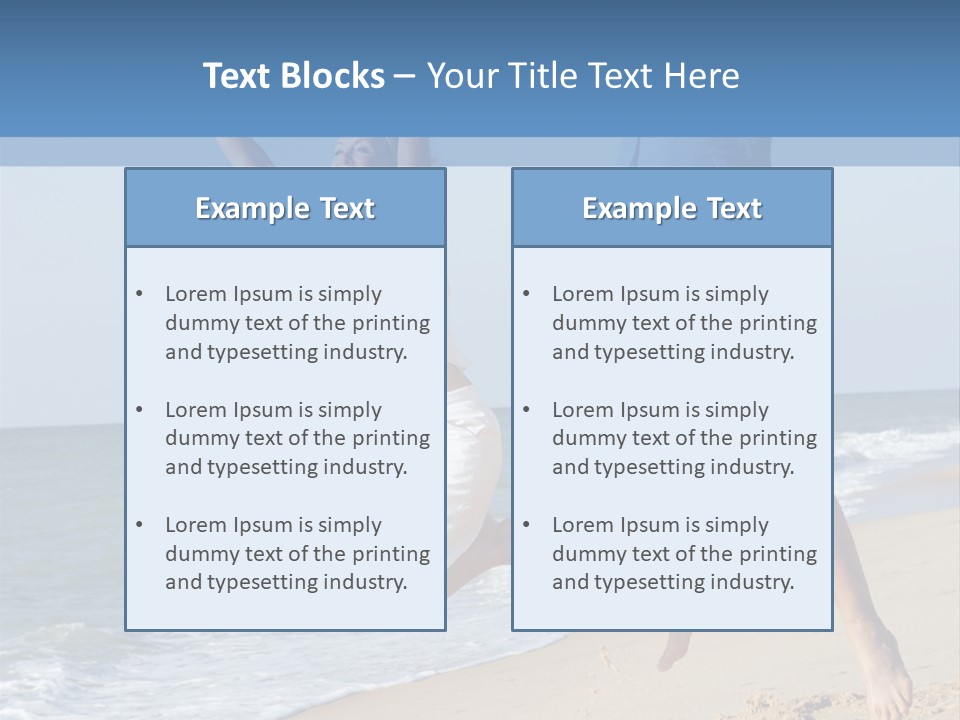 Jump Caucasian Couple PowerPoint Template