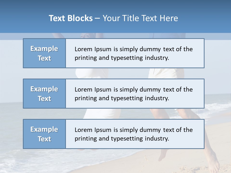 Jump Caucasian Couple PowerPoint Template