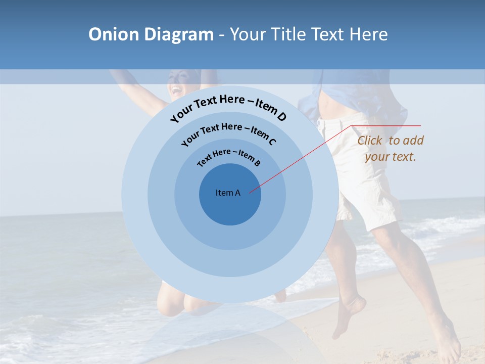 Jump Caucasian Couple PowerPoint Template