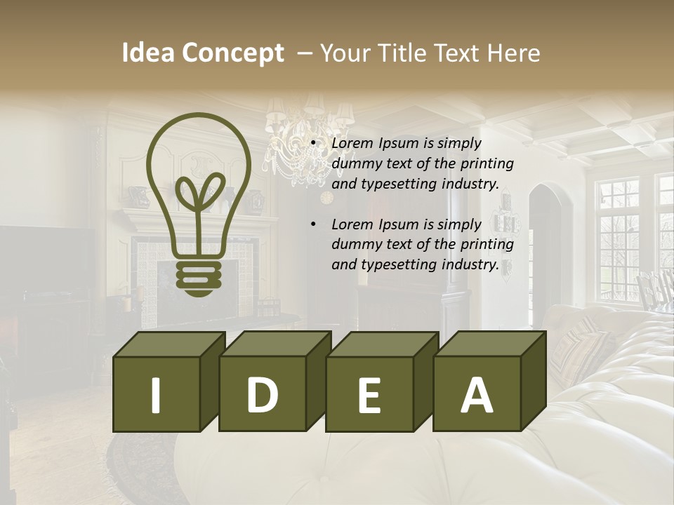 Fireplace Luxury Carpet PowerPoint Template