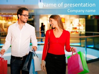 Young Store Consumerism PowerPoint Template