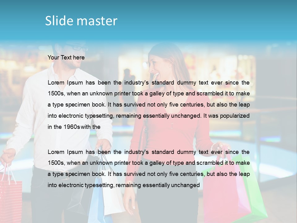 Young Store Consumerism PowerPoint Template