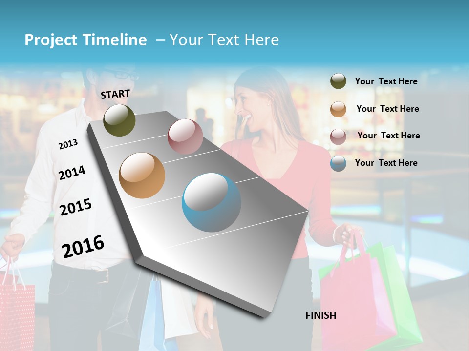 Young Store Consumerism PowerPoint Template