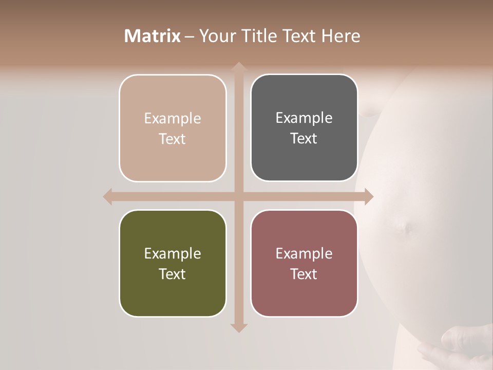 A Pregnant Woman Holding Her Belly In Her Hands PowerPoint Template