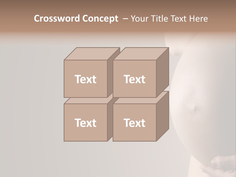 A Pregnant Woman Holding Her Belly In Her Hands PowerPoint Template