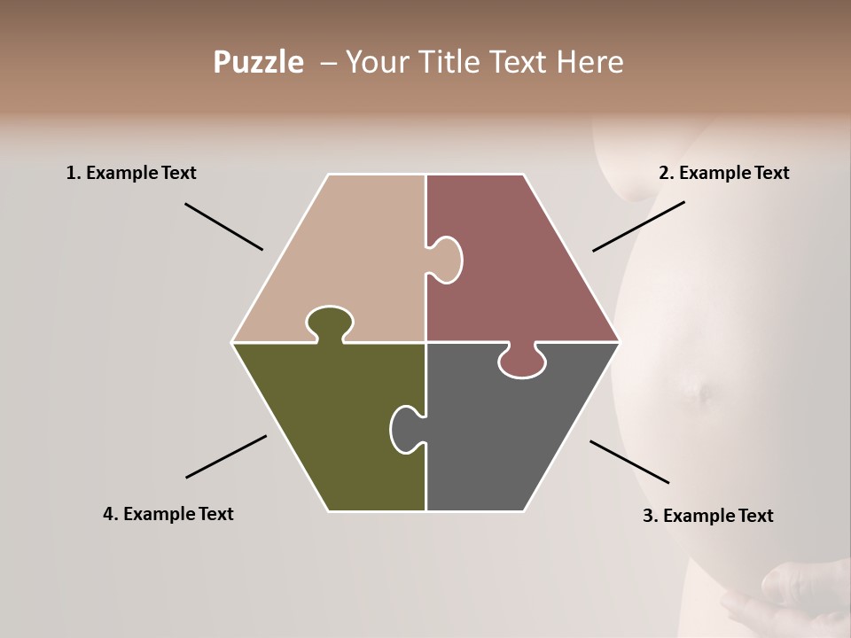 A Pregnant Woman Holding Her Belly In Her Hands PowerPoint Template