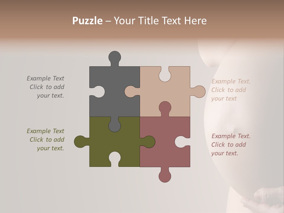 A Pregnant Woman Holding Her Belly In Her Hands PowerPoint Template