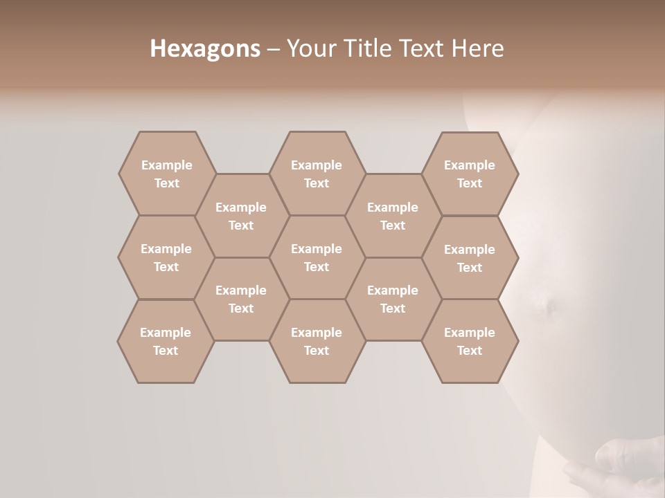 A Pregnant Woman Holding Her Belly In Her Hands PowerPoint Template