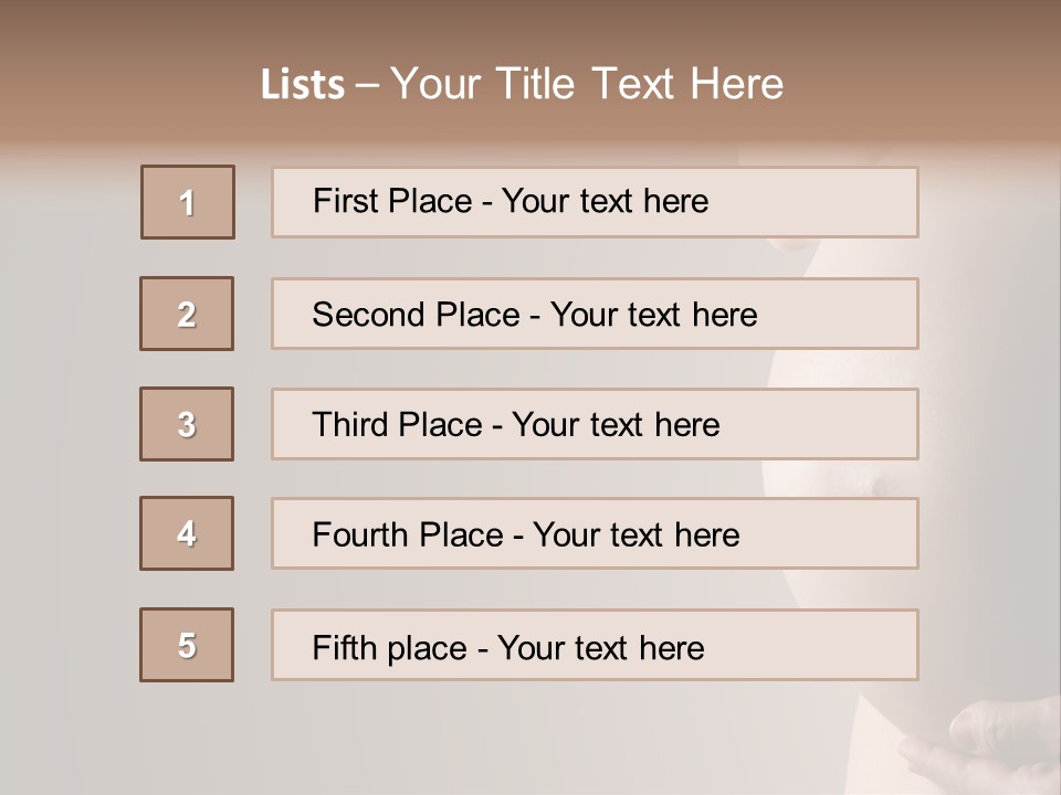 A Pregnant Woman Holding Her Belly In Her Hands PowerPoint Template