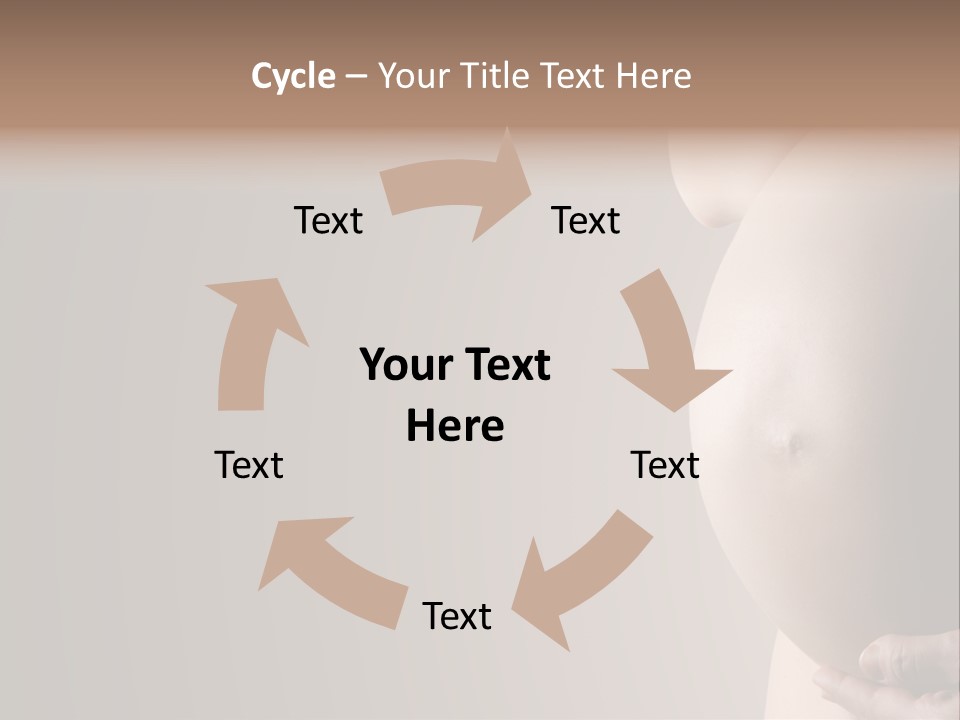 A Pregnant Woman Holding Her Belly In Her Hands PowerPoint Template