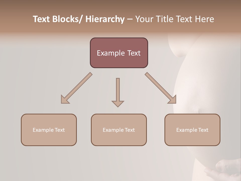 A Pregnant Woman Holding Her Belly In Her Hands PowerPoint Template