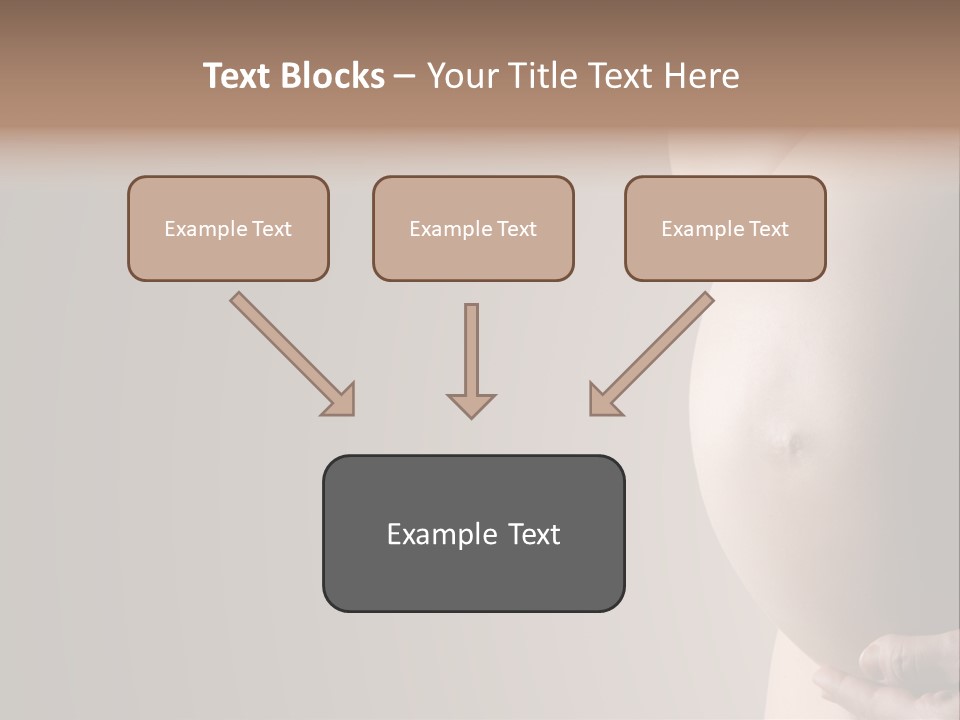 A Pregnant Woman Holding Her Belly In Her Hands PowerPoint Template