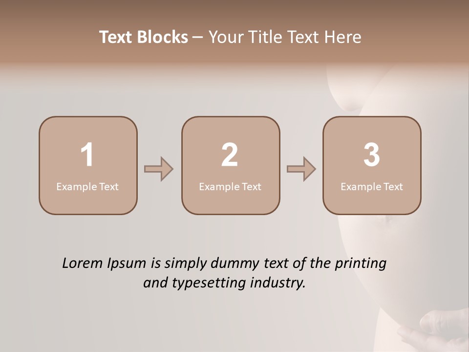 A Pregnant Woman Holding Her Belly In Her Hands PowerPoint Template