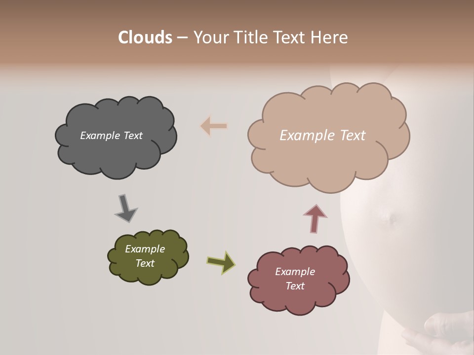 A Pregnant Woman Holding Her Belly In Her Hands PowerPoint Template