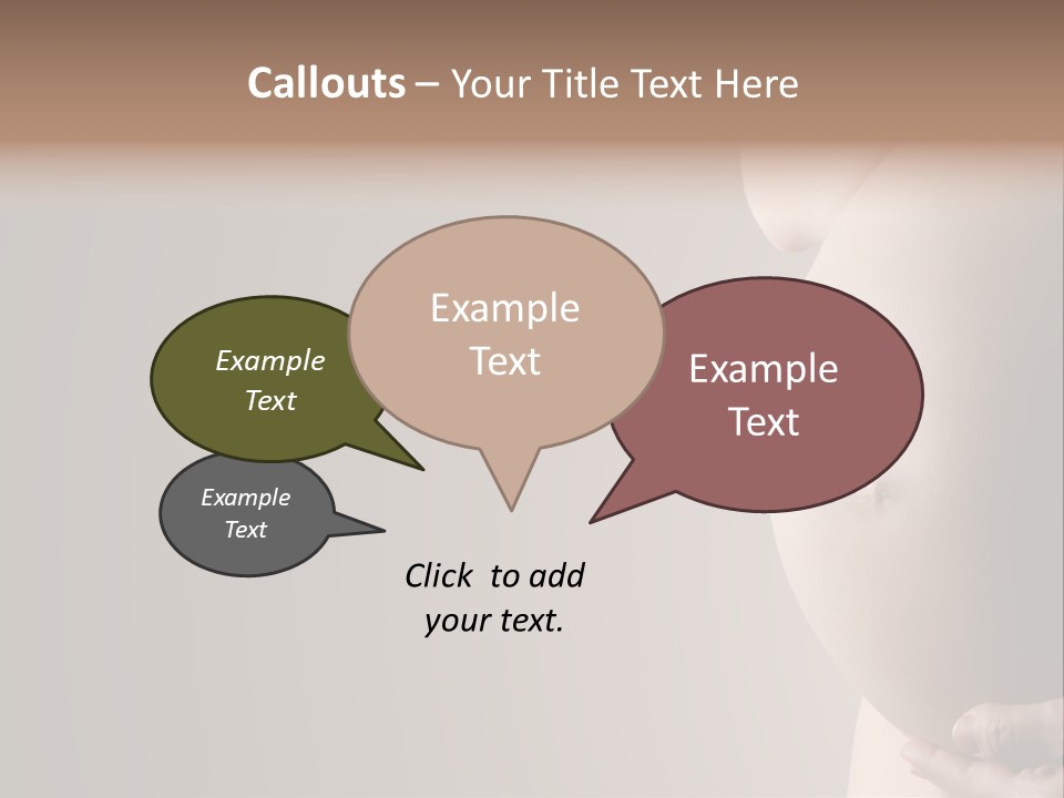 A Pregnant Woman Holding Her Belly In Her Hands PowerPoint Template