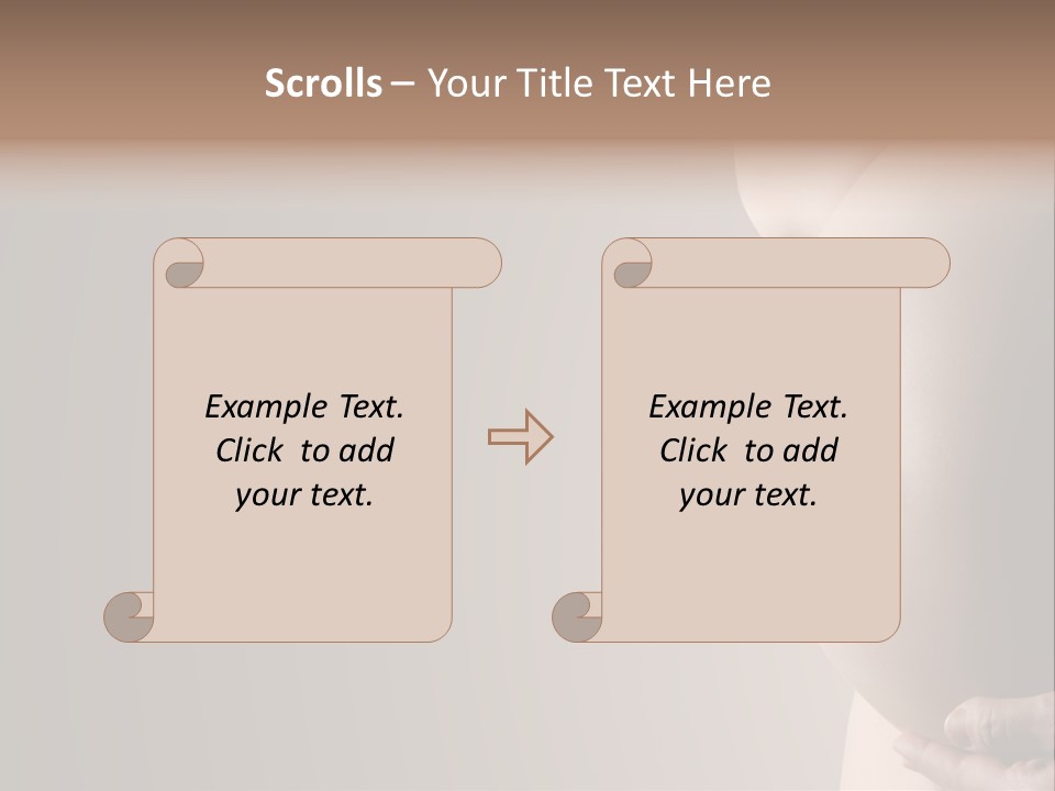 A Pregnant Woman Holding Her Belly In Her Hands PowerPoint Template