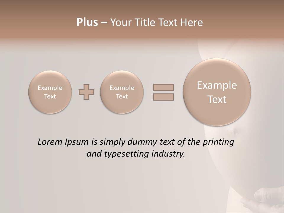A Pregnant Woman Holding Her Belly In Her Hands PowerPoint Template
