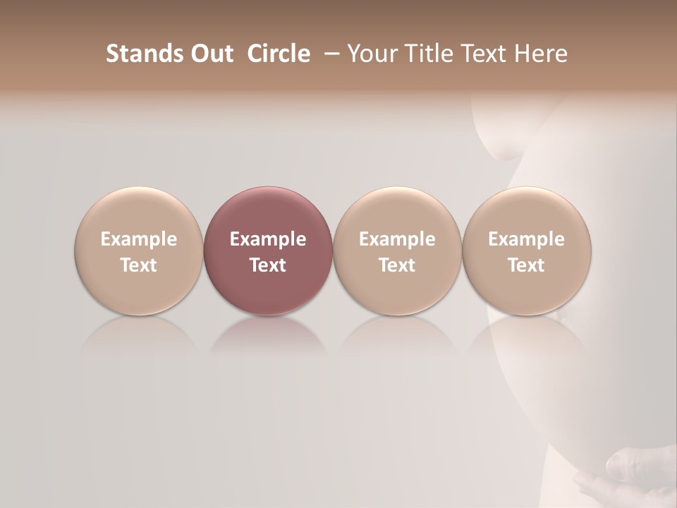 A Pregnant Woman Holding Her Belly In Her Hands PowerPoint Template