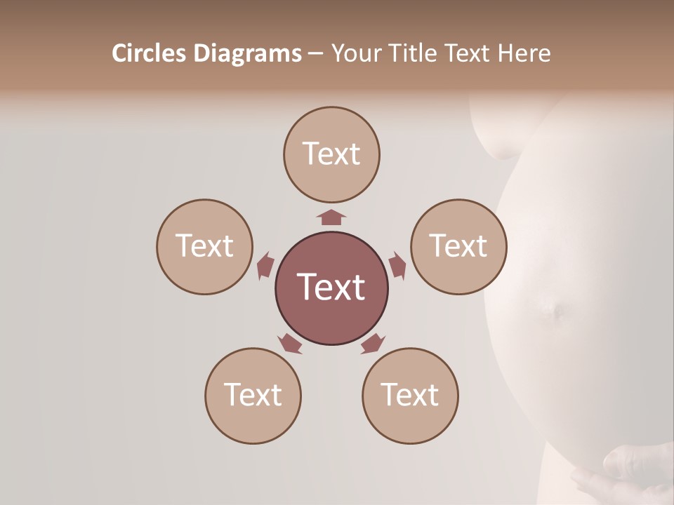 A Pregnant Woman Holding Her Belly In Her Hands PowerPoint Template