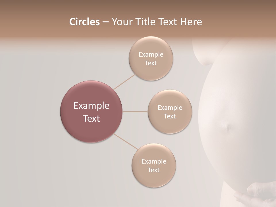 A Pregnant Woman Holding Her Belly In Her Hands PowerPoint Template