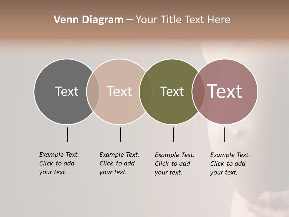 A Pregnant Woman Holding Her Belly In Her Hands PowerPoint Template