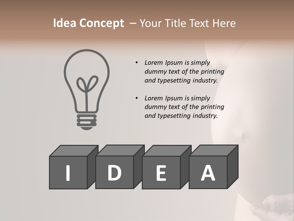 A Pregnant Woman Holding Her Belly In Her Hands PowerPoint Template