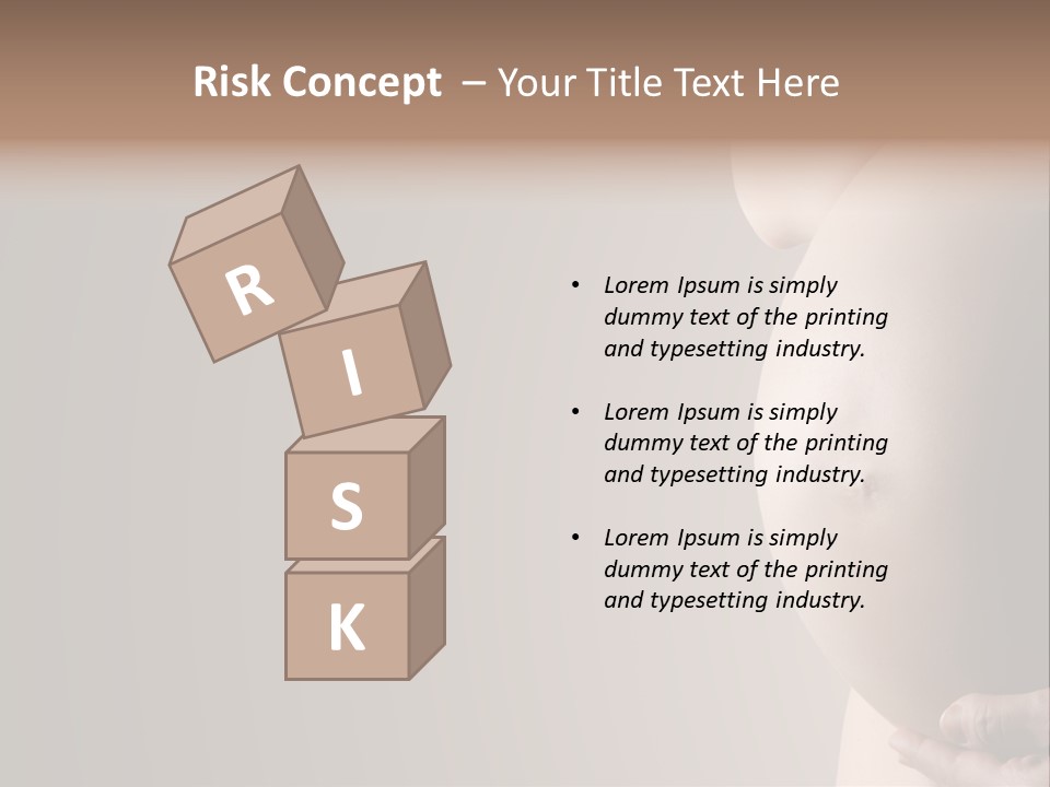 A Pregnant Woman Holding Her Belly In Her Hands PowerPoint Template