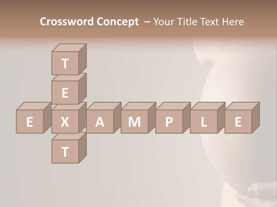 A Pregnant Woman Holding Her Belly In Her Hands PowerPoint Template