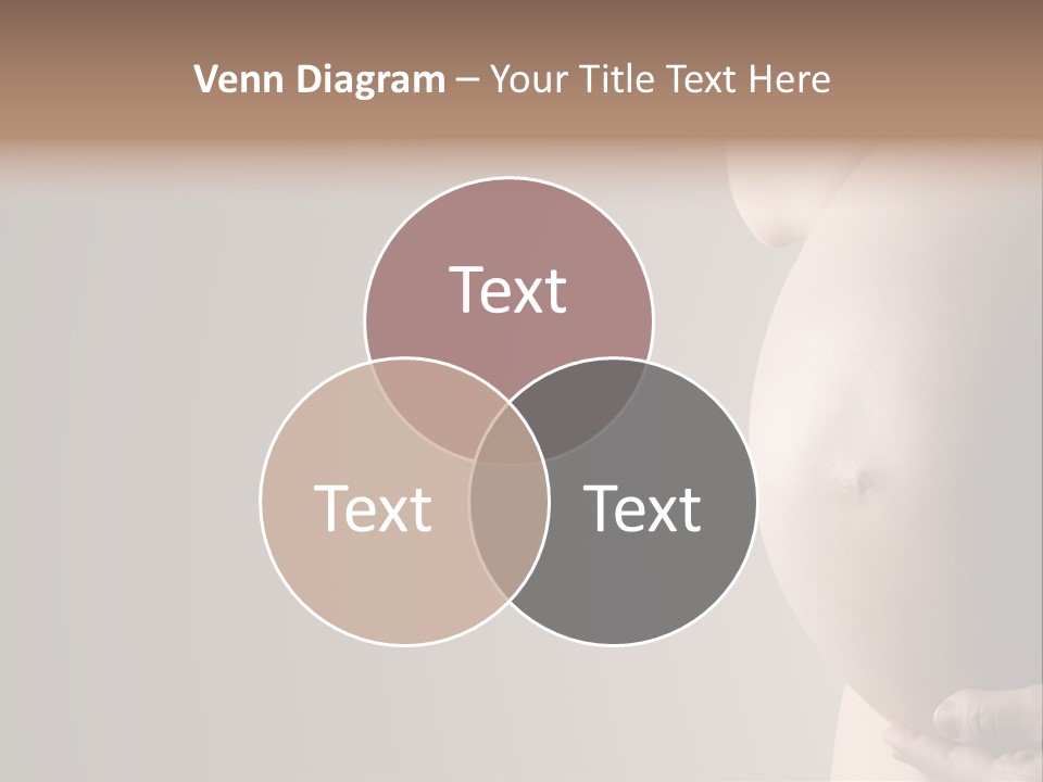 A Pregnant Woman Holding Her Belly In Her Hands PowerPoint Template
