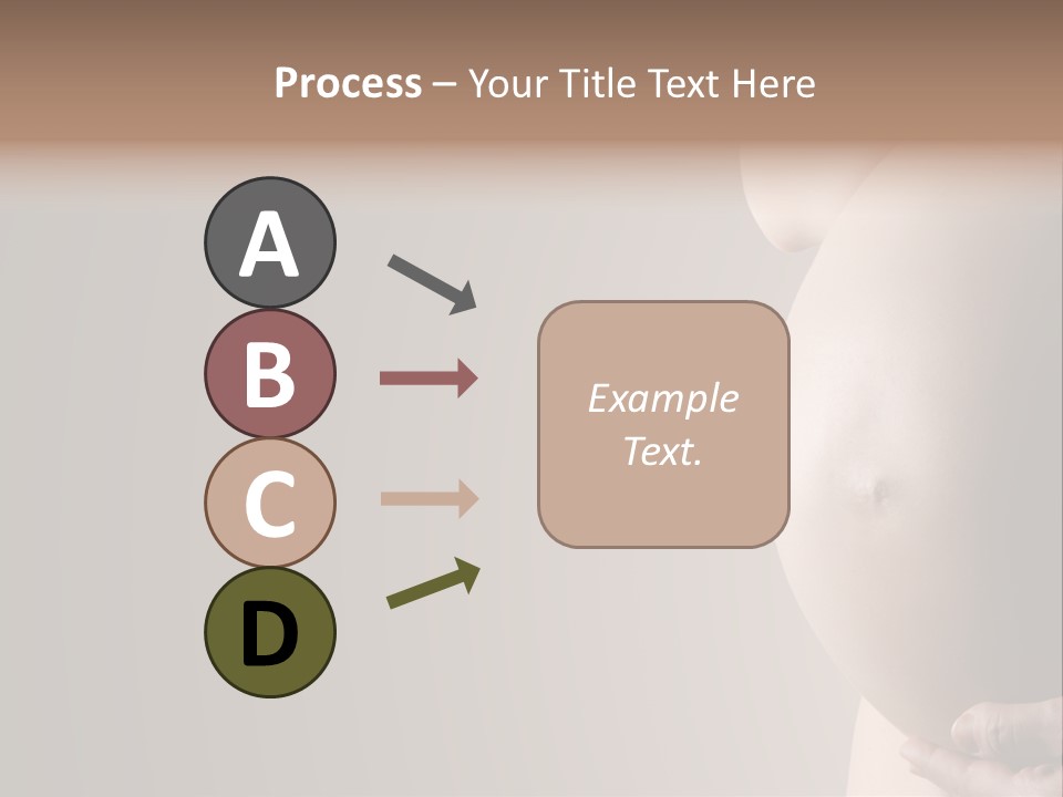 A Pregnant Woman Holding Her Belly In Her Hands PowerPoint Template