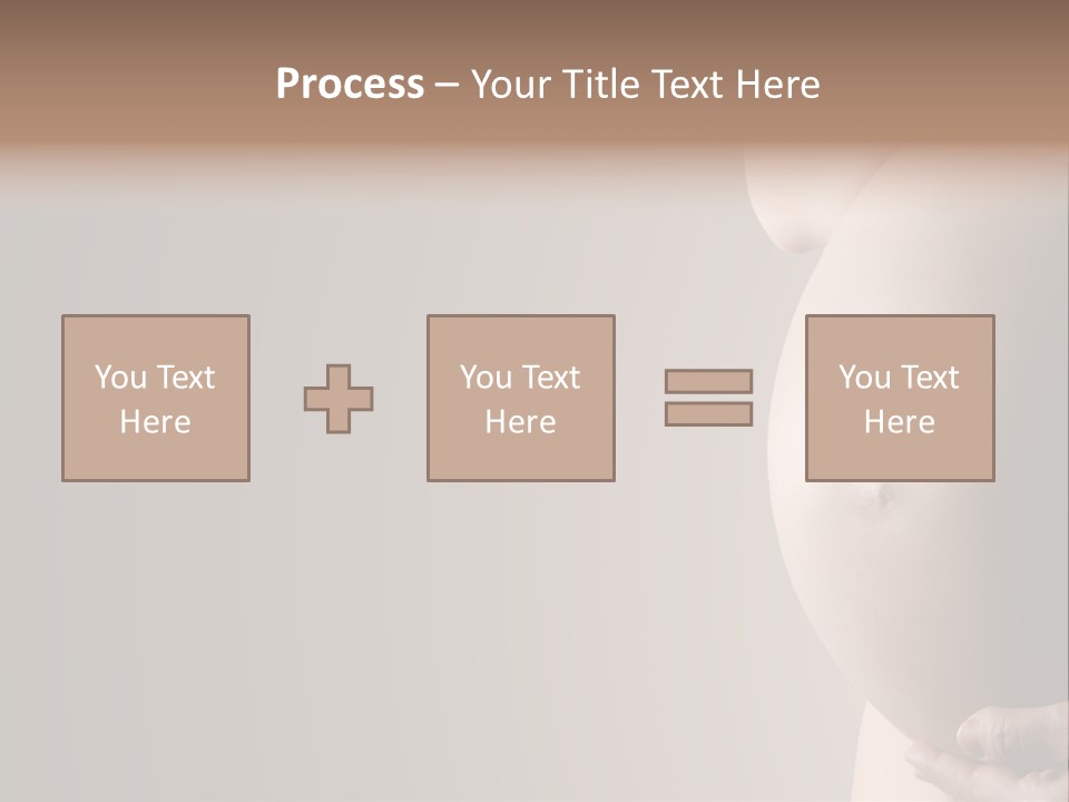 A Pregnant Woman Holding Her Belly In Her Hands PowerPoint Template