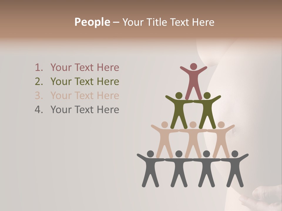 A Pregnant Woman Holding Her Belly In Her Hands PowerPoint Template