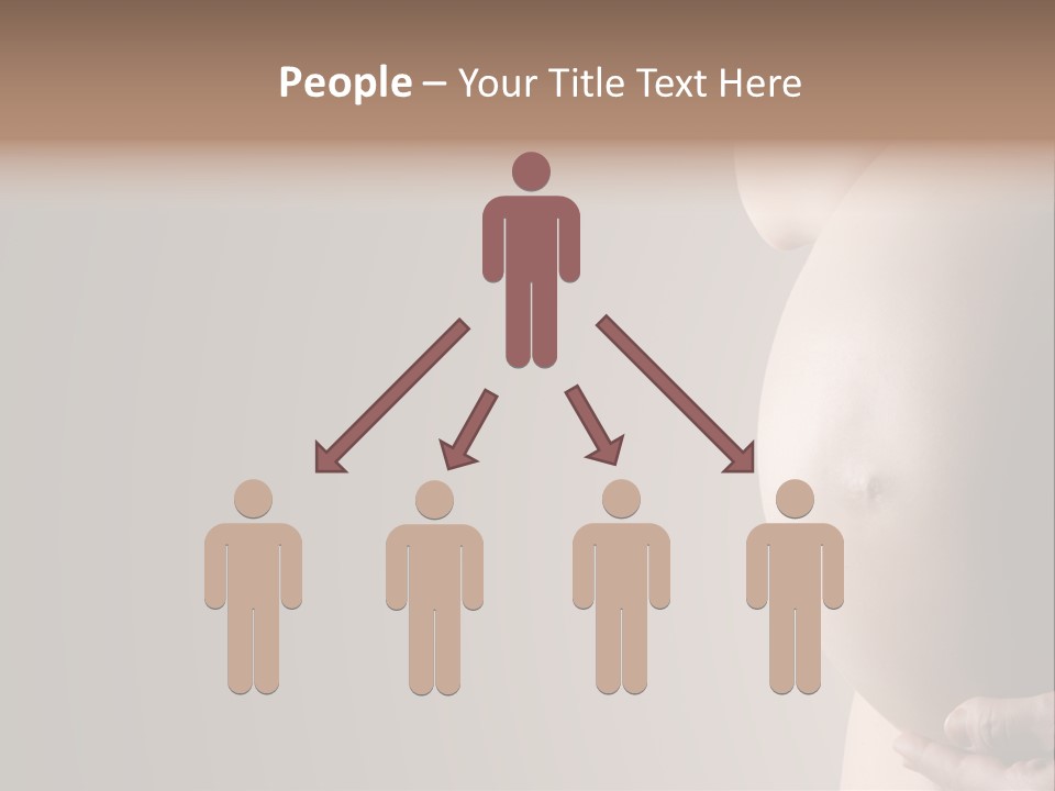 A Pregnant Woman Holding Her Belly In Her Hands PowerPoint Template