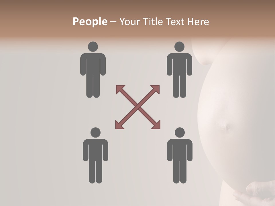 A Pregnant Woman Holding Her Belly In Her Hands PowerPoint Template